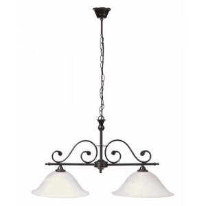 Candelabru Dorothea 2xE27 metal/sticla negru/alb Rabalux