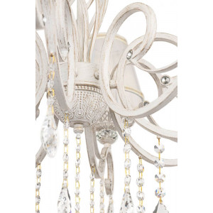Candelabru Grace metal/textil/cristal alb/auriu Maytoni