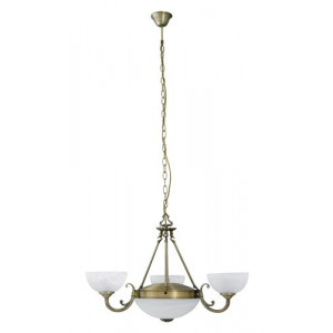 Candelabru Marlene 3+2xE27+E14 metal/sticla bronz/alb Rabalux