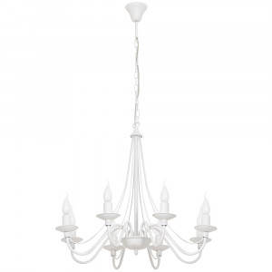 Candelabru Roza 8xE14 metal alb Aldex