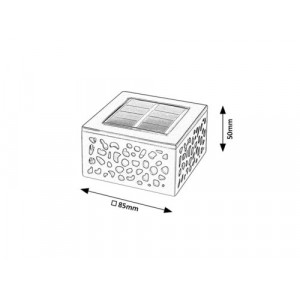 Lampa solara Medulin LED 0.5W acril/sticla negru/alb Rabalux