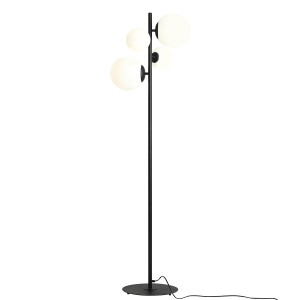 Lampadar Bloom 2xE14+2xE27 metal/sticla negru Aldex