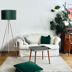 Lampadar Inga 1xE27 metal/acril/textil verde Zuma Line