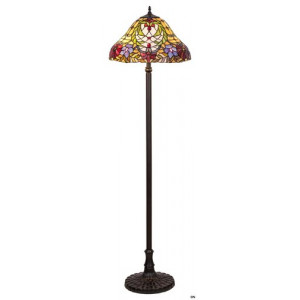 Lampadar Mirella 2xE27 metal/sticla bronz/multicolor Rabalux