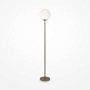 Lampadar Ring 1xE27 metal/sticla bronz/alb Maytoni