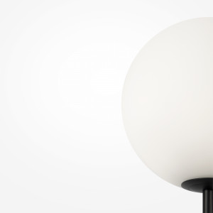 Lampadar Ring 1xE27 metal/sticla negru/alb Maytoni