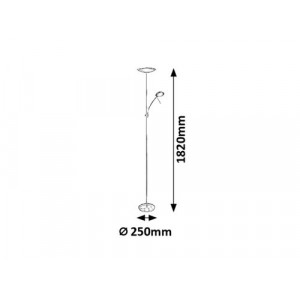 Lampadar Vlasta LED 18+5W metal/acril nichel Rabalux