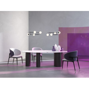 Lustra Balance 6xG9 metal/sticla auriu/alb Maytoni