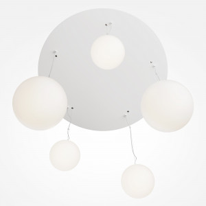 Lustra Basic form 5xE27 metal/sticla alb Maytoni
