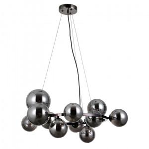 Lustra Canello 11xG9 metal/sticla negru mat Italux