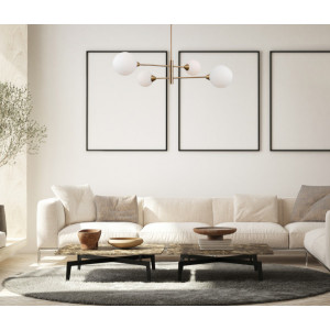 Lustra Evora 4xG9 metal/sticla auriu Italux