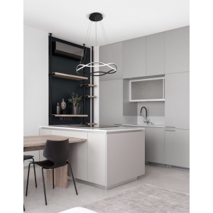 Lustra Jinal LED 34W 3000K 2480lm IP20 negru Ø600mm