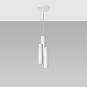 Lustra Lagos 3xGU10 metal alb tubular - Img 2