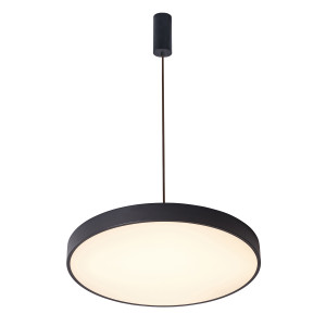 Lustra Orbital LED 60W 3600 lumeni metal/acril negru sablat Italux