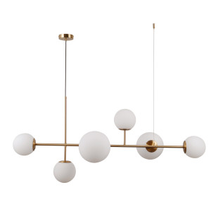 Lustra Vailante 2+4xE27+E14 metal/sticla auriu Italux