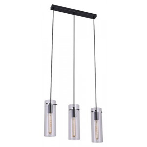 Pendul Acantha 3xE27 metal/sticla negru Rabalux RBL5259