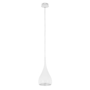 Pendul Anon White 1xE27 metal crom/alb Italux