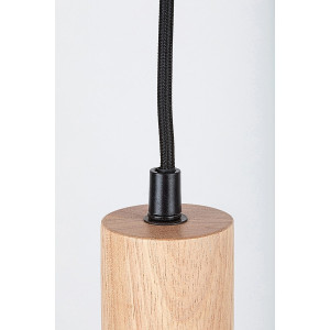 Pendul Braulia 1xGU10 metal/lemn fag/negru Rabalux