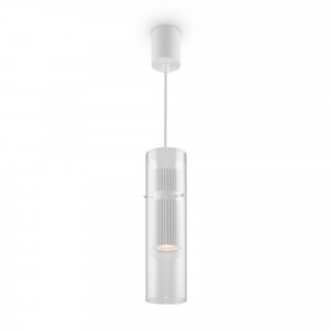 Pendul Dynamics 1xGU10 metal/sticla alb/transparent Maytoni