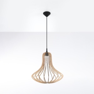 Pendul Elza 1xE27 lemn natural wood conic - Img 2