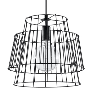 Pendul Gate 1xE27 metal negru