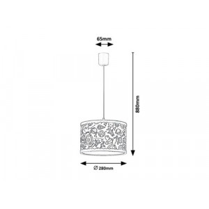Pendul Hanka 1xE27 acril alb/multicolor Rabalux