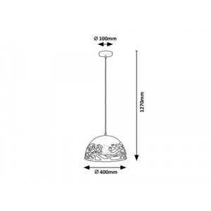 Pendul Norena 1xE27 metal negru Rabalux