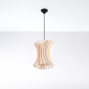 Pendul Oriana 1xE27 lemn natural wood tubular - Img 2