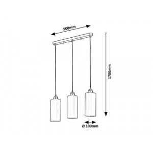 Pendul Panthea 3xE27 metal/sticla auriu/alb Rabalux