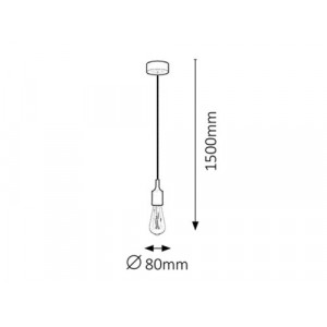 Pendul Roxy 1xE27 metal/acril negru Rabalux