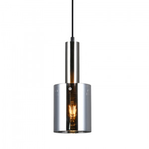 Pendul Sardo 1xE27 metal/sticla nichel satinat Italux
