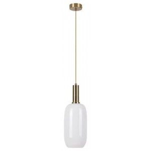 Pendul Sinopia 1xE27 metal/sticla auriu/alb Rabalux