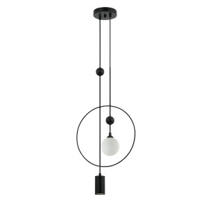 Pendul Trosti 1+1xGU10+G9 metal negru Italux
