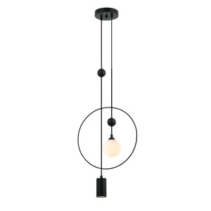 Pendul Trosti 1+1xGU10+G9 metal negru Italux