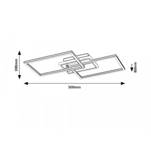 Plafoniera Athelstan LED 40W metal/acril negru/alb Rabalux