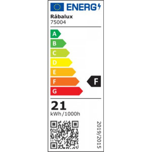 Plafoniera Attichus LED 21W metal/acril negru/alb Rabalux