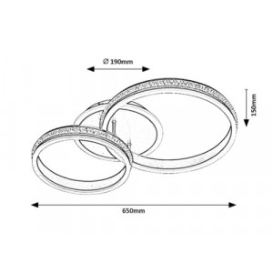 Plafoniera Avalon LED 50W metal/acril aluminiu Rabalux