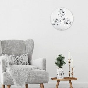 Plafoniera Bloomy 1xE27 metal/sticla alb Rabalux
