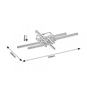Plafoniera Casimir LED 35W metal/acril negru/alb Rabalux