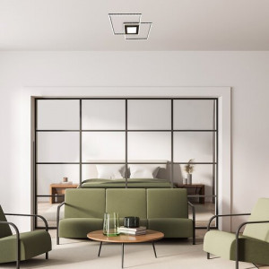 Plafoniera Casimir LED 40W metal/acril negru/alb Rabalux