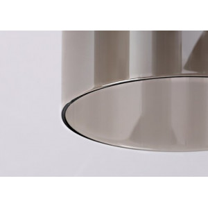 Plafoniera Chadwick 4xE27 metal/sticla negru/fumuriu Rabalux