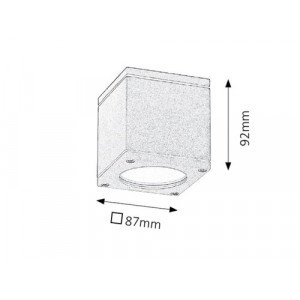 Plafoniera exterior Akron 1xGU10 metal/sticla antracit Rabalux