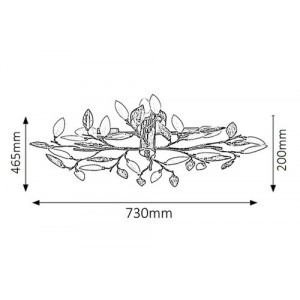 Plafoniera Lilian 4xE14 metal/acril bronz/maro Rabalux