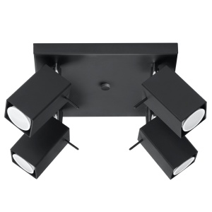 Plafoniera Merida 4xGU10 metal negru patrat