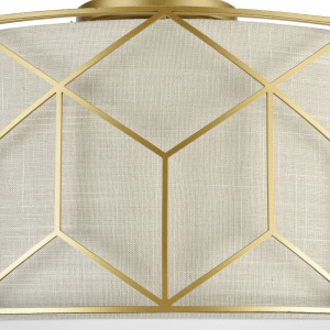 Plafoniera Messina metal/textil auriu/bej Maytoni