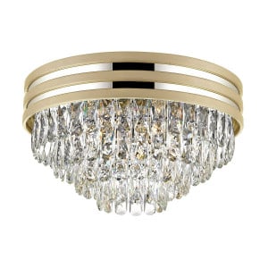 Plafoniera Naica 5xE14 metal/cristal auriu/transparent Zuma Line