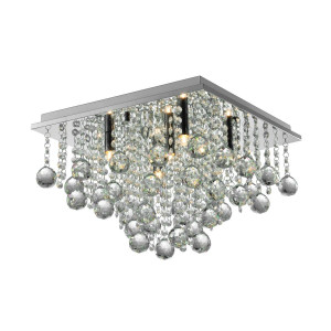 Plafoniera Rangel 5xG9 metal/cristal argintiu Zuma Line