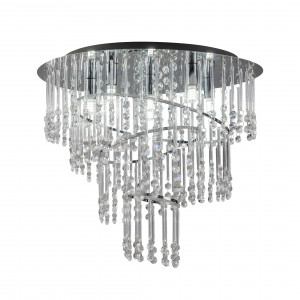 Plafoniera Terre 6xG9 metal/sticla/cristal crom Zuma Line