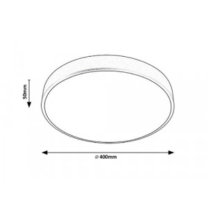 Plafoniera Tesia LED 36W metal/acril negru/alb Rabalux