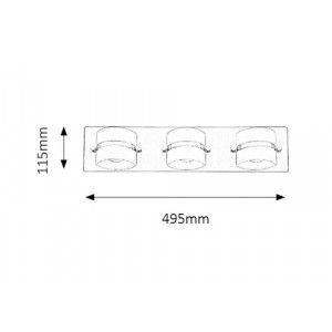 Plafoniera Tony LED 15W metal/acril crom/alb Rabalux